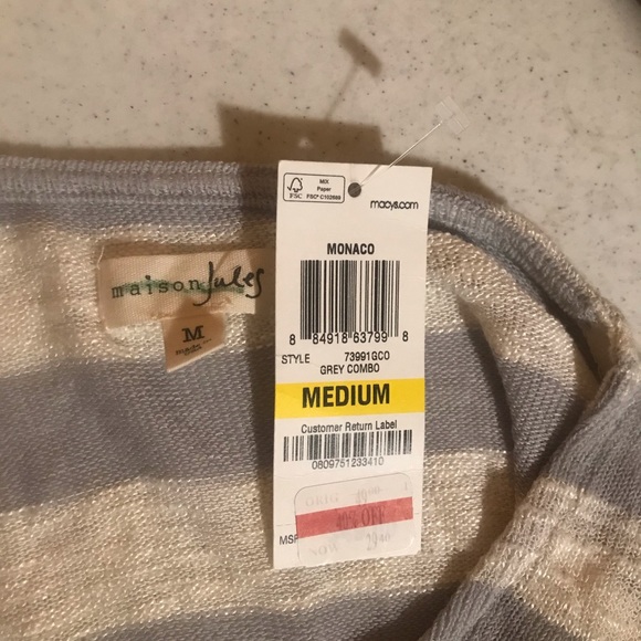 🍀 Maison Jules Women’s long sleeve tops medium - Picture 3 of 4